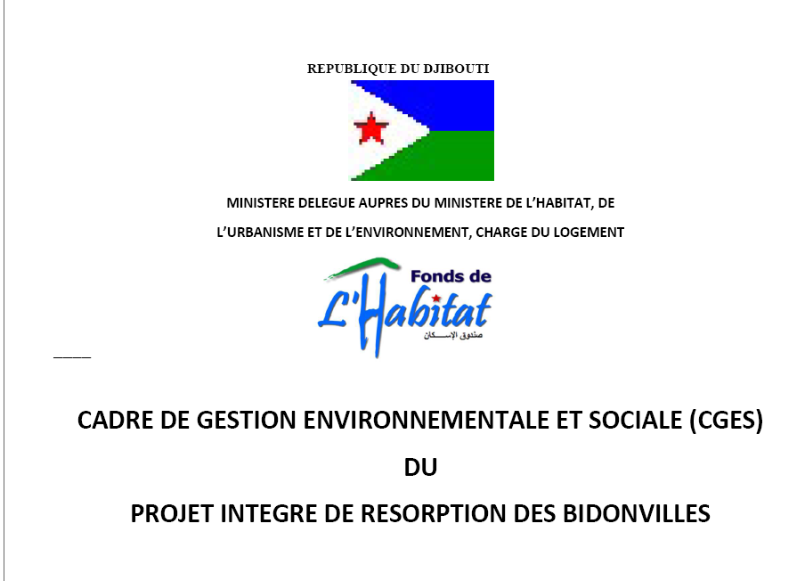 Cadre de Gestion Environnementale et Sociale (CGES) du Projet Intégré de Résorption des Bidonvilles